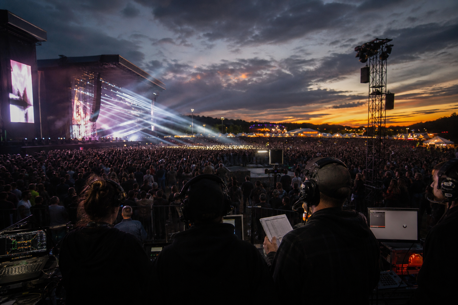 Festival crew staffing an outdoor event in Canada