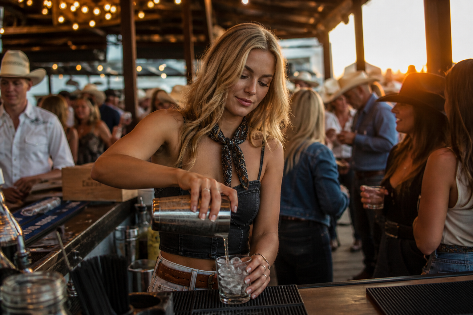 Bartenders and event staff working a Calgary event